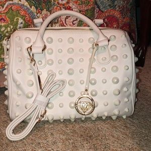 Traci Lynn white studded purse